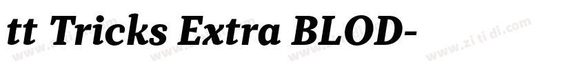 tt Tricks Extra BLOD字体转换 tt Tricks Extra BLOD字体转换